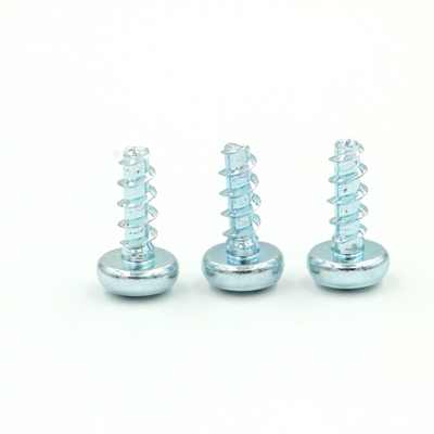 Blue Zinc Stainless Steel Phillips Round Pan Head Self-tapping Thread Forming Screw for Plastic