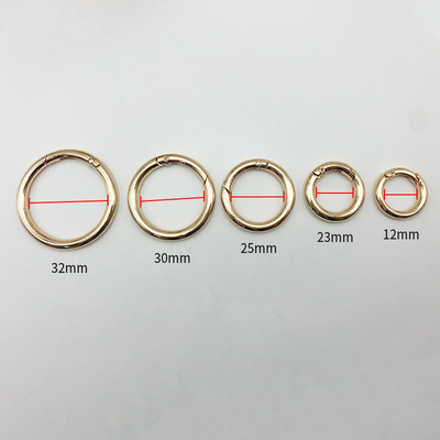 Metal Zinc Alloy Spring Buckle Open Ring Key Chain for DIY Jewelry Hanging Accessory