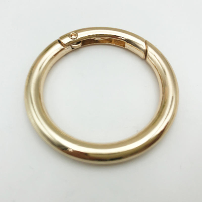 Metal Zinc Alloy Spring Buckle Open Ring Key Chain for DIY Jewelry Hanging Accessory