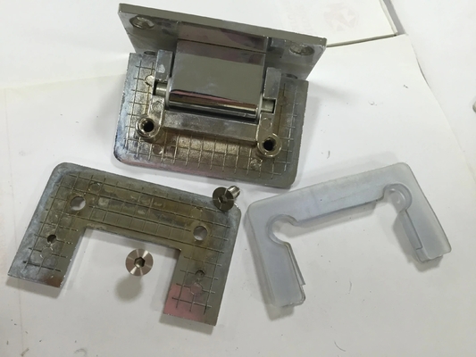 OEM CNC Hardware Parts Brass Polished Single Side Shower Hinge with Stainless Steel
