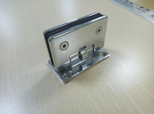 OEM CNC Hardware Parts Brass Polished Single Side Shower Hinge with Stainless Steel