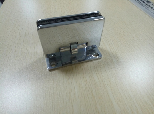 OEM CNC Hardware Parts Brass Polished Single Side Shower Hinge with Stainless Steel