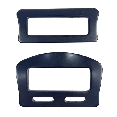 Black Zinc Plated Steel Rectangular Slide Buckle for Safety Belt Accessories