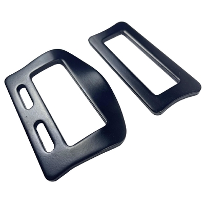 Black Zinc Plated Steel Rectangular Slide Buckle for Safety Belt Accessories