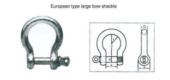 Hardware Rigging Mooring Painted Shackle and Drop Forged Screw Pin Anchor Shackle