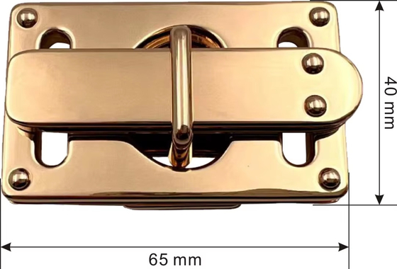 XS-231---004, J6611 Press Handbag Lock Hardware with Push and Turn Metal Lock