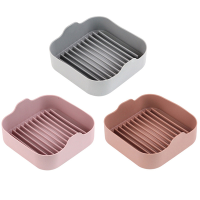 Square Food Grade Silicone Pot Liners for Ninjas Dual Air Fryer Reusable and No Stick