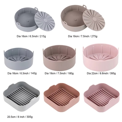 Square Food Grade Silicone Pot Liners for Ninjas Dual Air Fryer Reusable and No Stick