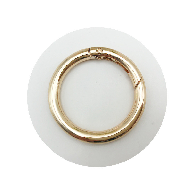 Metal Zinc Alloy Spring Buckle Open Ring Key Chain for DIY Jewelry Hanging Accessory